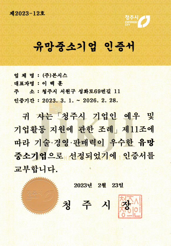 Promising SME Certificate